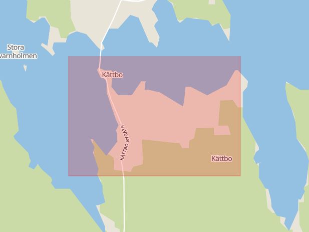 Karta som med röd fyrkant ramar in Kättbo, Mora, Dalarnas län