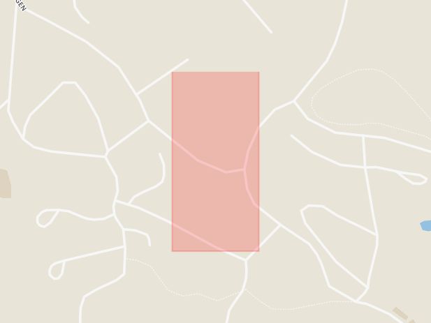 Karta som med röd fyrkant ramar in Lindvallen, Fjällvägen, Malung-Sälen, Dalarnas län