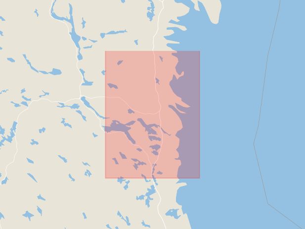 Karta som med röd fyrkant ramar in Söderhamns Kommun, Söderhamn, Gävleborgs län