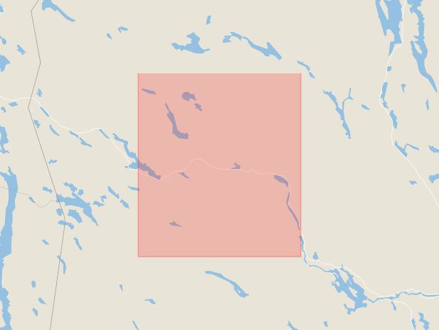 Karta som med röd fyrkant ramar in Hedeviken, Undersåker, Åsarna, Berg, Jämtlands län