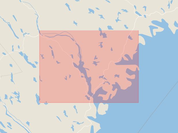 Karta som med röd fyrkant ramar in Kramfors, Timrå, Remsle, Sollefteå, Nacksta, Västernorrland län, Västernorrlands län