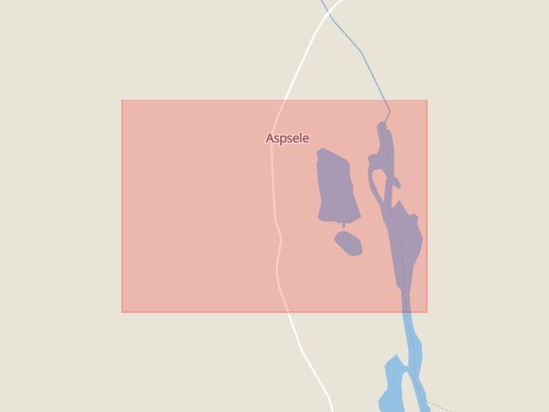 Karta som med röd fyrkant ramar in Aspsele, Remmarn, Klubberget, Örnsköldsvik, Västernorrlands län