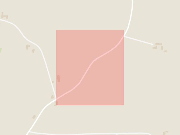 Karta som med röd fyrkant ramar in Slimminge, Kläggeröd, Brodda, Skurup, Skåne län