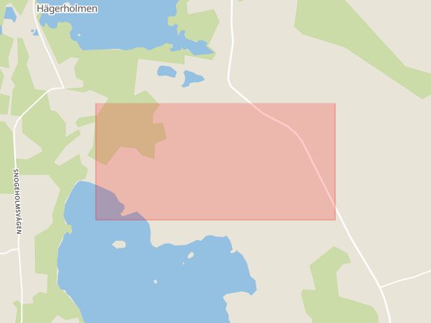 Karta som med röd fyrkant ramar in Sövde, Ellestadsvägen, Sjöbo, Skåne län