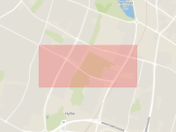 Karta som med röd fyrkant ramar in Limhamn, Ärtholmsvägen, Malmö, Skåne län