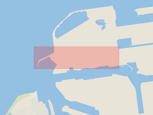 Karta som med röd fyrkant ramar in Lappögatan, Norra Hamnen, Malmö, Skåne län