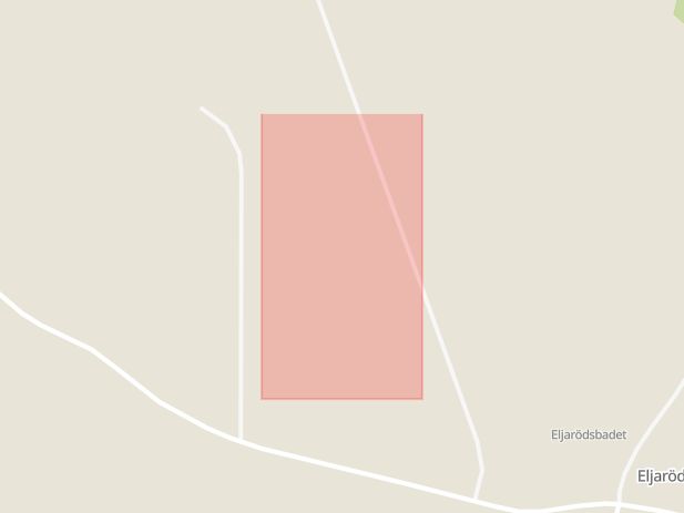 Karta som med röd fyrkant ramar in Eljaröd, Tomelilla, Skåne län