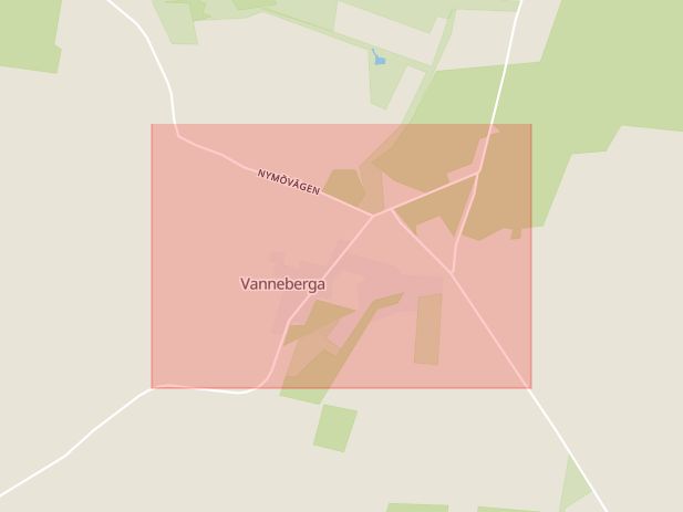 Karta som med röd fyrkant ramar in Gualöv, Vanneberga, Bromölla, Skåne län