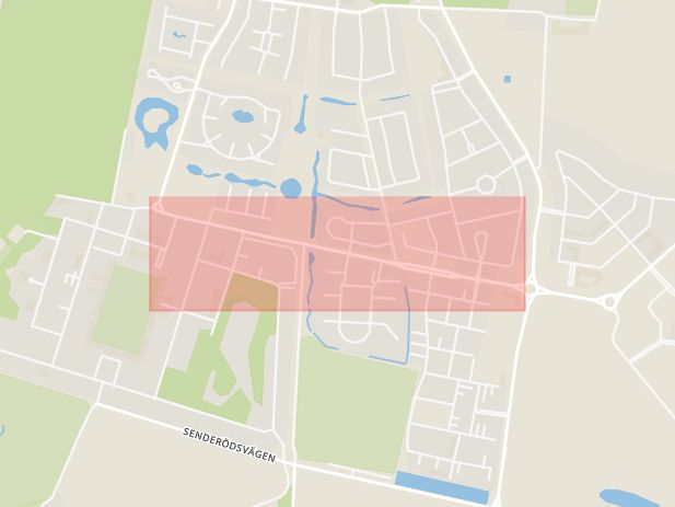Karta som med röd fyrkant ramar in Mariehällsvägen, Helsingborg, Skåne län