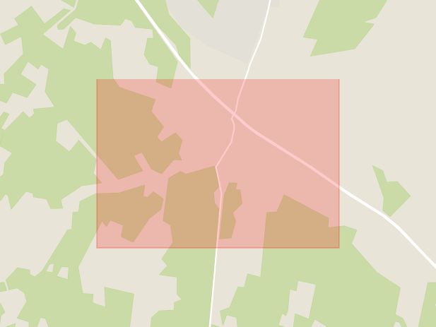 Karta som med röd fyrkant ramar in Vinslöv, Vanneberga, Hässleholm, Skåne län
