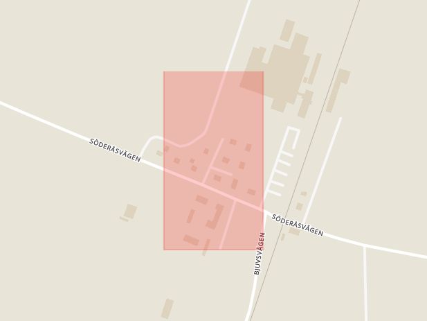 Karta som med röd fyrkant ramar in Gunnarstorp, Tornégatan, Bjuv, Skåne län