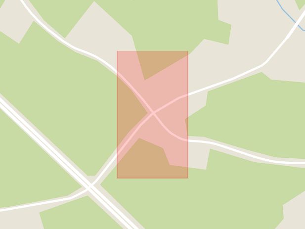 Karta som med röd fyrkant ramar in Broby, Glimminge, Östra göinge, Skåne län