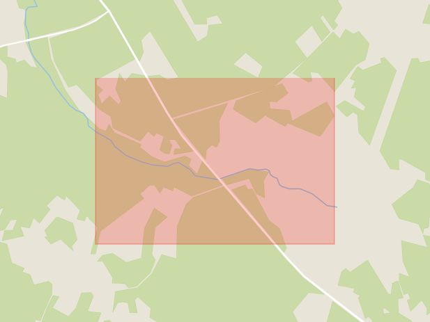 Karta som med röd fyrkant ramar in Stackarp, Klippan, Hallands län