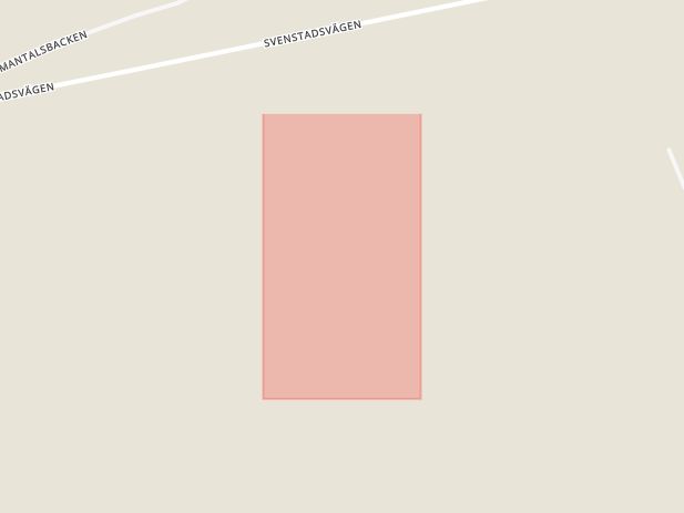 Karta som med röd fyrkant ramar in Trafikplats Hallandsås, Båstad, Skåne län