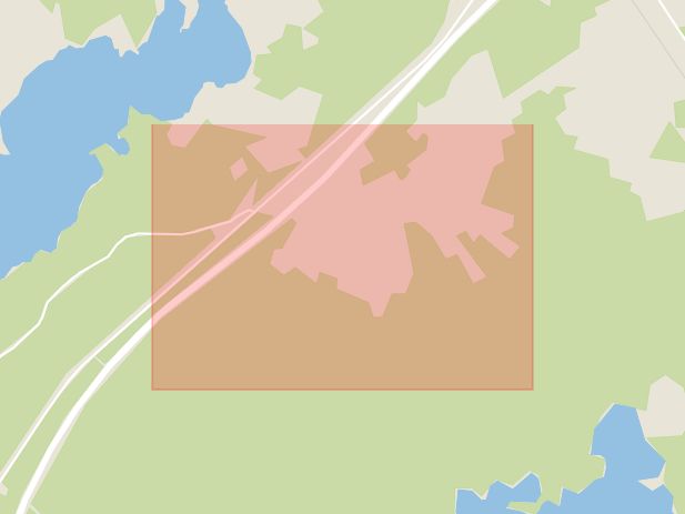 Karta som med röd fyrkant ramar in Brånhult, Markaryd, Kronobergs län