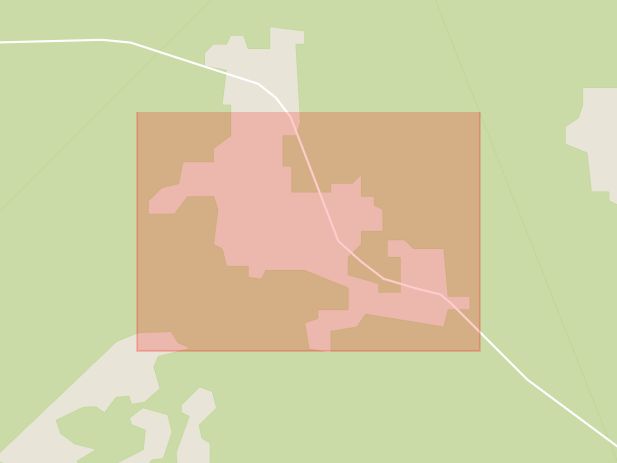 Karta som med röd fyrkant ramar in Torhult, Torsås, Kalmar län