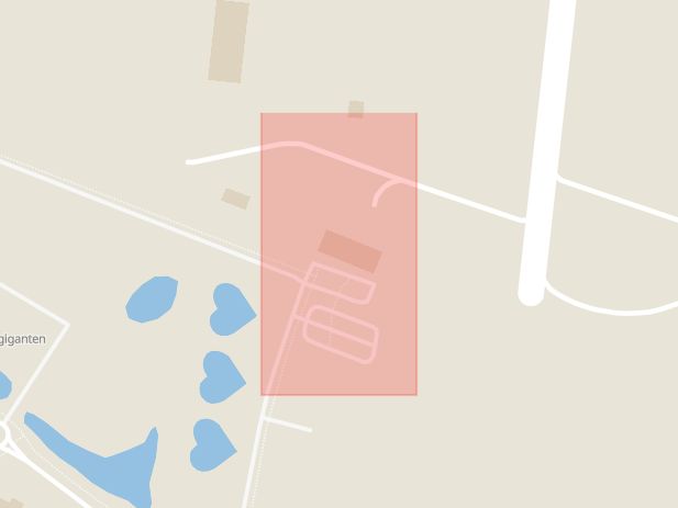 Karta som med röd fyrkant ramar in Halmstad, Landvetter Flygplats, Västra Götalands län, Hallands län