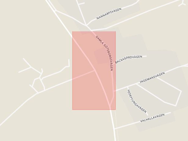 Karta som med röd fyrkant ramar in Holm, Kvibille, Getinge, Halmstad, Hallands län