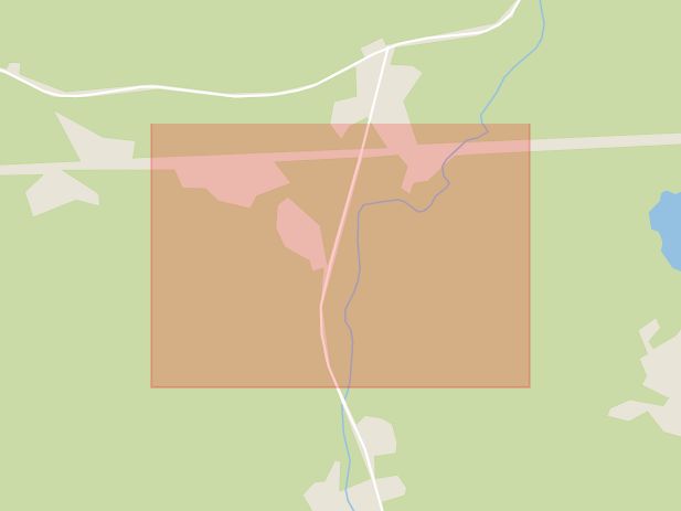 Karta som med röd fyrkant ramar in Moshult, Falkenberg, Hallands län