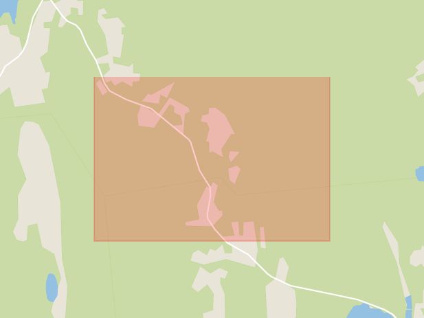 Karta som med röd fyrkant ramar in Borshult, Alvesta, Kronobergs län