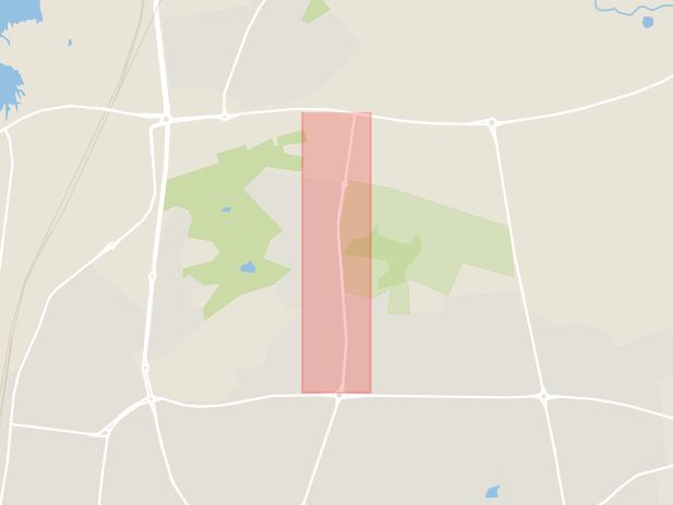 Karta som med röd fyrkant ramar in Äckregårdsvägen, Varberg, Hallands län