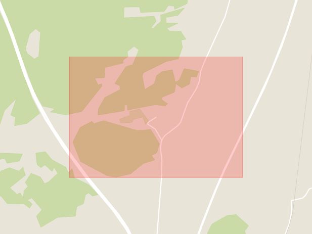 Karta som med röd fyrkant ramar in Torpa, Varberg, Hallands län