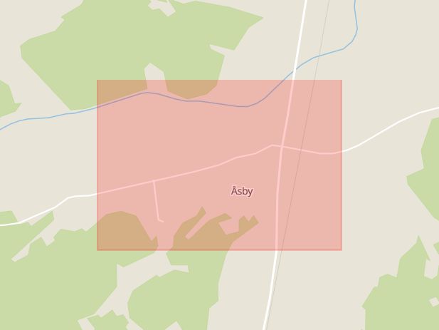 Karta som med röd fyrkant ramar in Derome, Varberg, Hallands län
