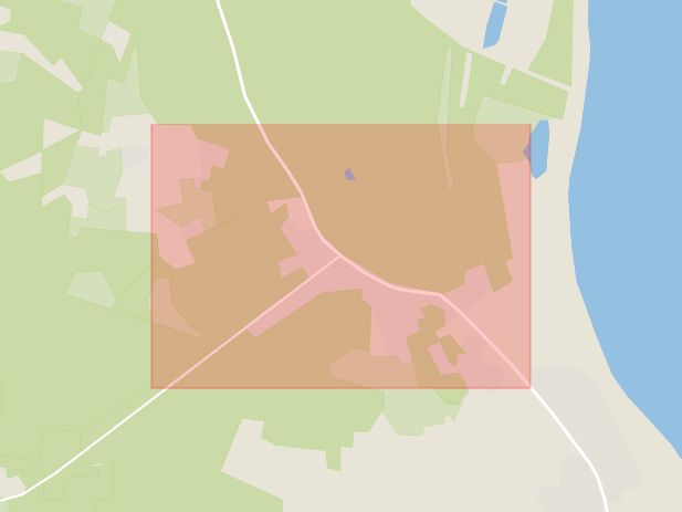 Karta som med röd fyrkant ramar in Böda, Satta, Borgholm, Kalmar län