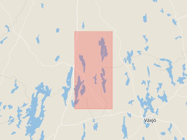 Karta som med röd fyrkant ramar in Rydaholm, Värnamo Kommun, Värnamo, Jönköpings län