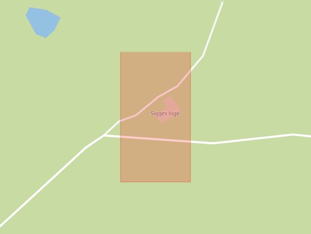 Karta som med röd fyrkant ramar in Hagelstorp, Sigges Loge, Gislaved, Jönköpings län