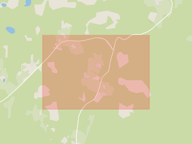 Karta som med röd fyrkant ramar in Flahult, Gislaved, Jönköpings län