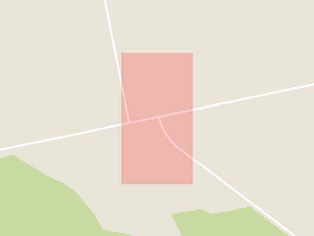 Karta som med röd fyrkant ramar in Gällingevägen, Tostaredsvägen, Kungsbacka, Hallands län