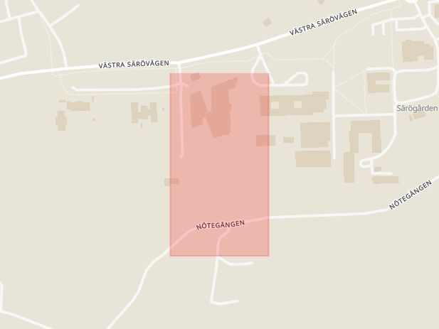 Karta som med röd fyrkant ramar in Bukärr, Hallands län