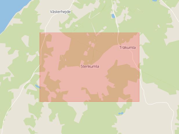 Karta som med röd fyrkant ramar in Stenkumla, Visby, Gotland, Gotlands län