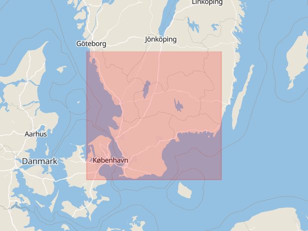 Karta som med röd fyrkant ramar in Södra Infarten, Lindesberg