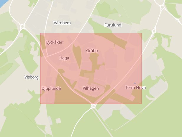 Karta som med röd fyrkant ramar in Pilhagen, Gotland, Gotlands län