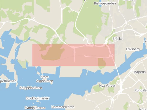 Karta som med röd fyrkant ramar in Oljevägen, Hisingen, Bars, Göteborg, Västra Götalands län