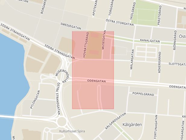 Karta som med röd fyrkant ramar in Jönköpings Län, Östergötlands län, Jönköpings län