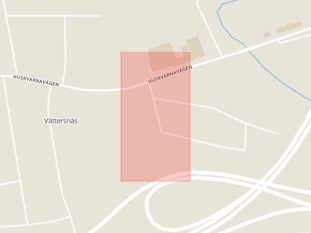 Karta som med röd fyrkant ramar in Thulevägen, Jönköping, Jönköpings län