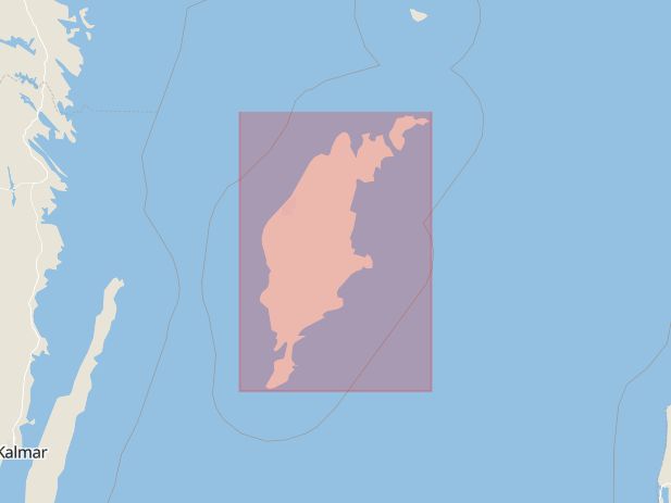 Karta som med röd fyrkant ramar in Visby, Göransgatan, Strandpromenaden, Gotland, Gotlands län