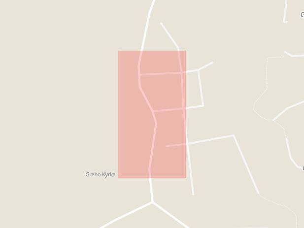 Karta som visar ungefär var händelsen Brand: Brand i villa i Grebo. inträffat