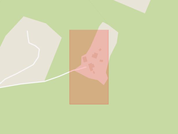 Karta som med röd fyrkant ramar in Trehörna, Motala