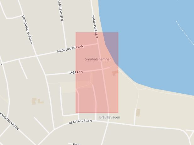 Karta som visar ungefär var händelsen Brand: Villabrand i området Lindö. inträffat
