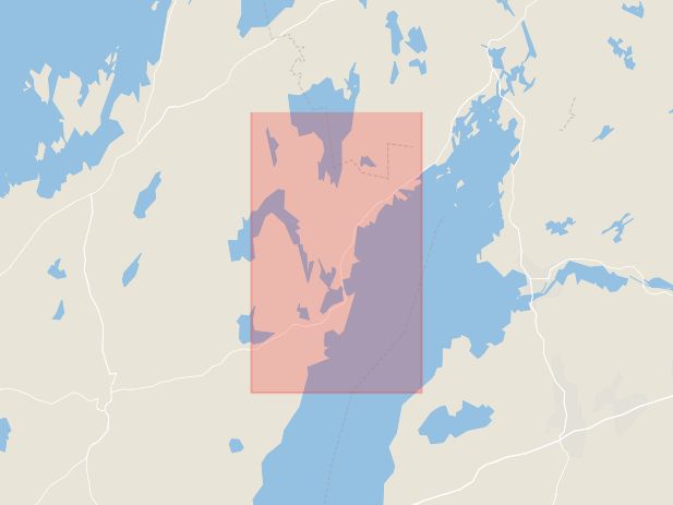 Karta som med röd fyrkant ramar in Karlsborg, Högåsen, Arvika, Västra Götalands län
