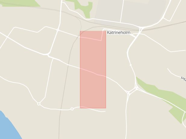 Karta som med röd fyrkant ramar in Kungsgatan, Katrineholm, Södermanlands län