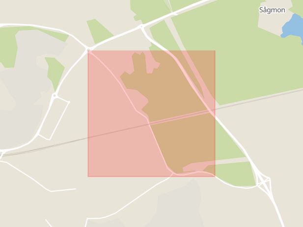 Karta som med röd fyrkant ramar in Österleden, Katrineholm, Södermanlands län