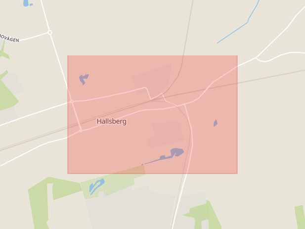 Karta som med röd fyrkant ramar in Långängen, Hallsberg, Örebro län