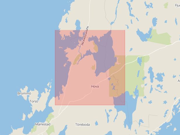 Karta som med röd fyrkant ramar in Gullspång, Västra Götalands län