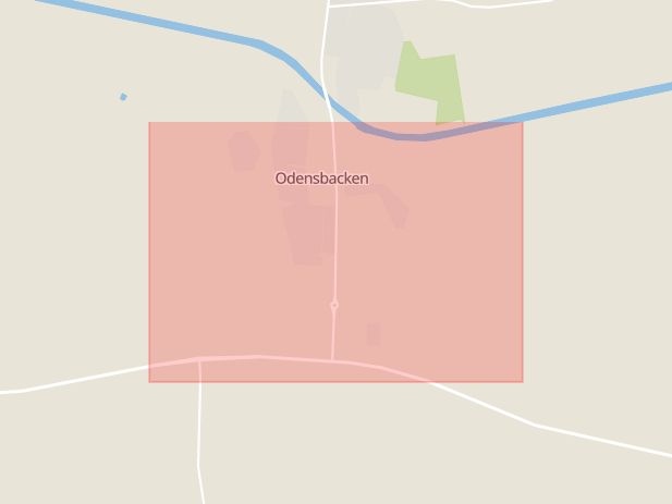Karta som med röd fyrkant ramar in Odensbacken, Koja, Örebro, Örebro län