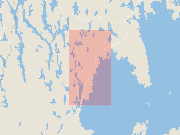 Karta som med röd fyrkant ramar in Vänern, Åmål, Västra Götalands län